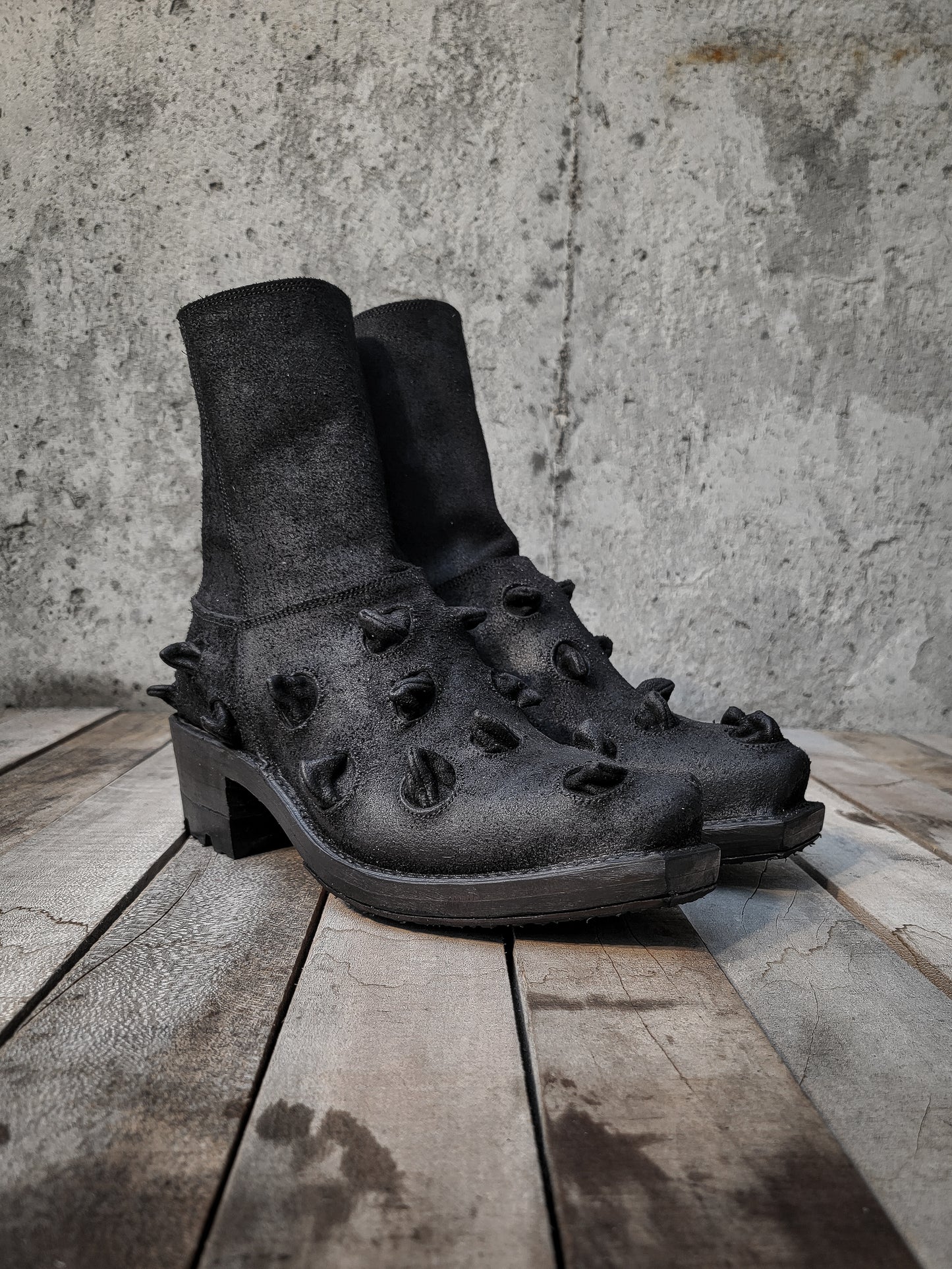 001 Spiked Roughout: Black (Oil Finish)