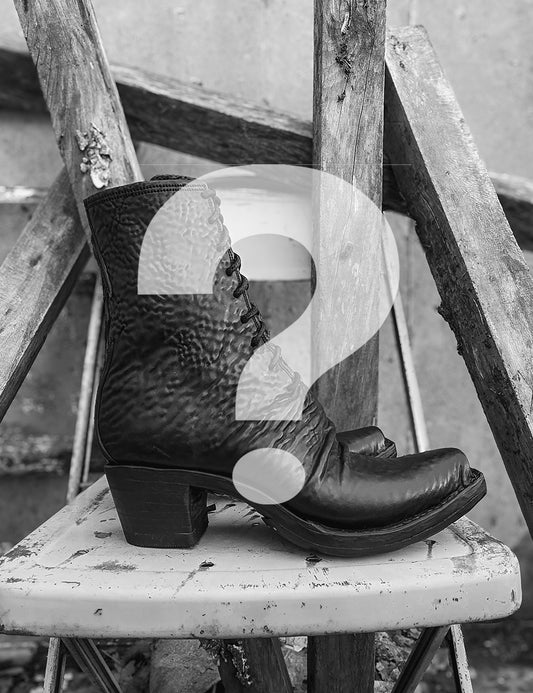 009 Western Laceup in Horse Rump Leather (Customer Designed)