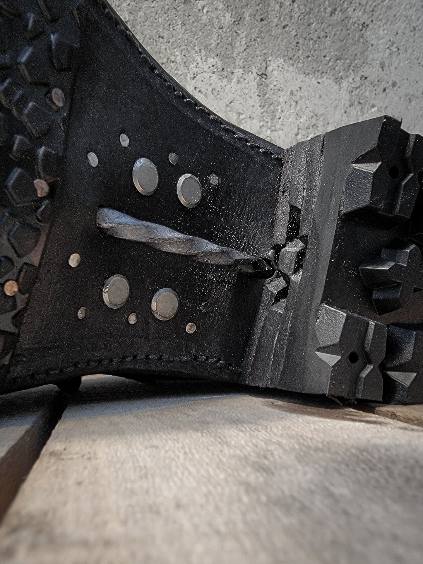 001 Spiked Roughout: Black (Oil Finish)