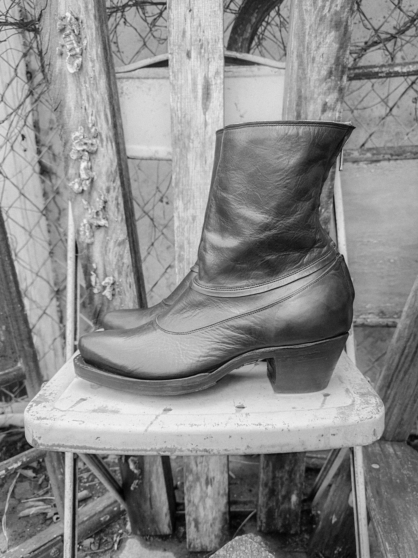 0013 Western Back Zip in Horse Shoulder Leather (Customer Designed)